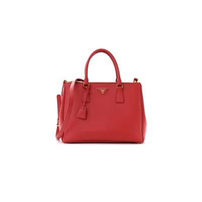 PRADA SAFFIANO GALLERIA DOUBLE ZIP TOTE FUOCO 1BA863 (28*19.5*12cm) 